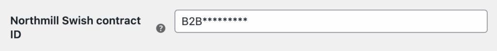 Northmill Swish contract ID